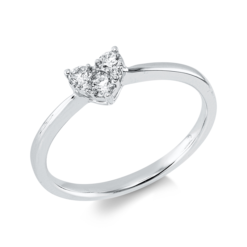 Illusion Classic Ring Weißgold 18kt 0,17ct