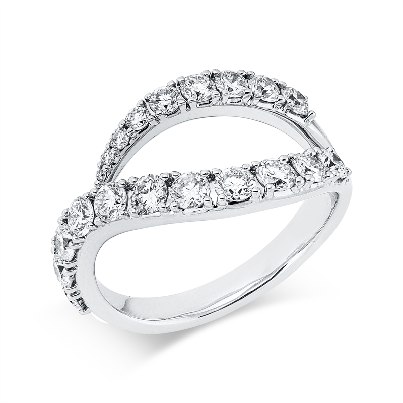 Modern Woman Ring Weißgold 18kt Ref-1KO01