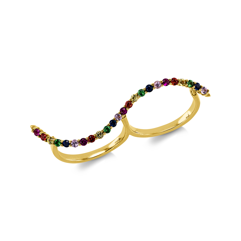 Rainbow & Multicolor Ring Gelbgold 18kt Ref-1KP48