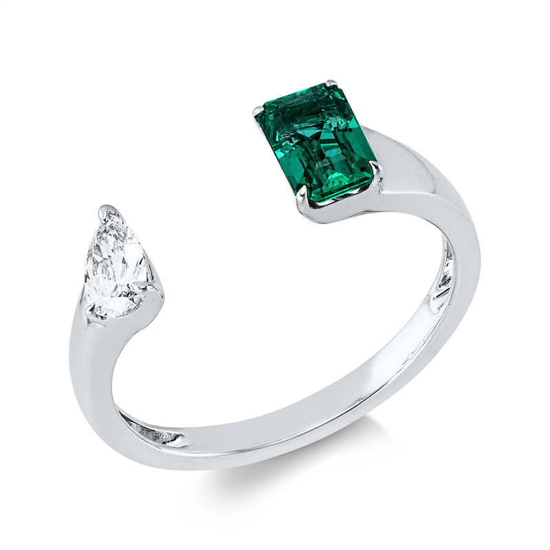 Farbstein Classic Ring Weißgold 18kt Ref-1KP65