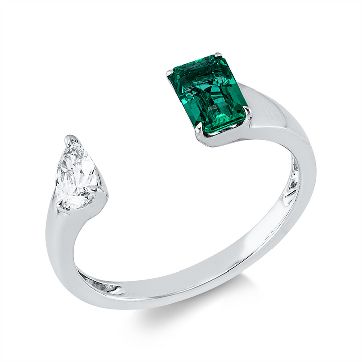 Farbstein Classic Ring Weißgold 18kt Ref-1KP65