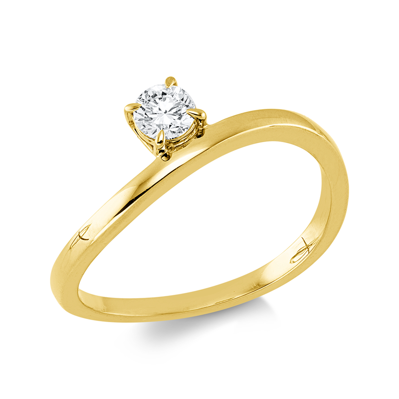 Solitaire Ring Gelbgold 18kt 0,21ct