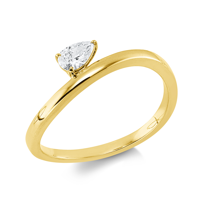 Solitaire Ring Gelbgold 18kt 0,19ct