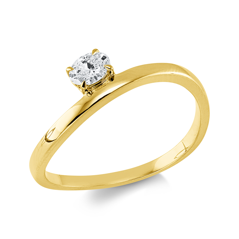 Solitaire Ring Gelbgold 18kt 0,19ct