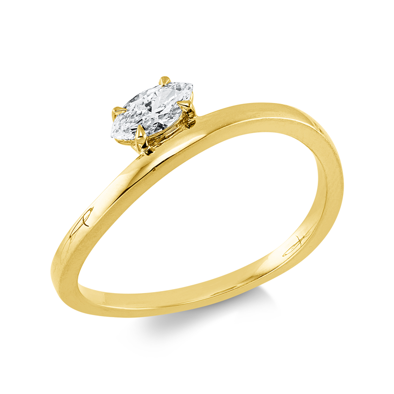 Solitaire Ring Gelbgold 18kt 0,2ct