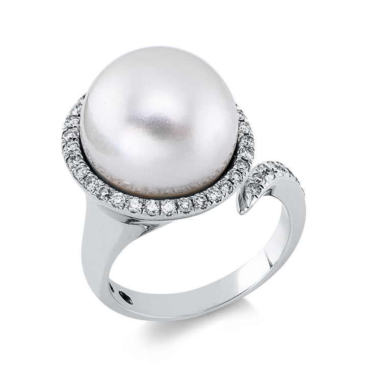 Perle Ring Weißgold 18kt Ref-1KQ85