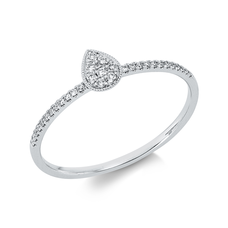 Illusion Classic Ring Weißgold 18kt 0,1ct