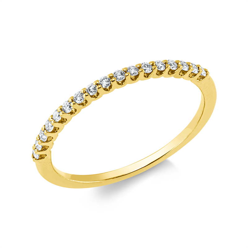 Memoire halb Ring Gelbgold 14kt 0,15ct