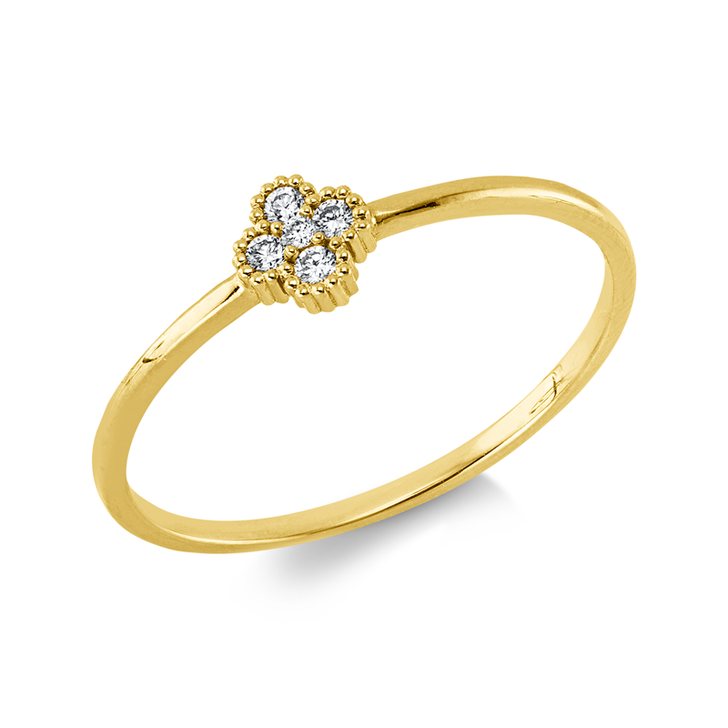 Modern Woman Ring Gelbgold 18kt 0,06ct