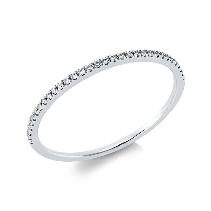 Memoire voll Ring Weißgold 18kt 0,07ct
