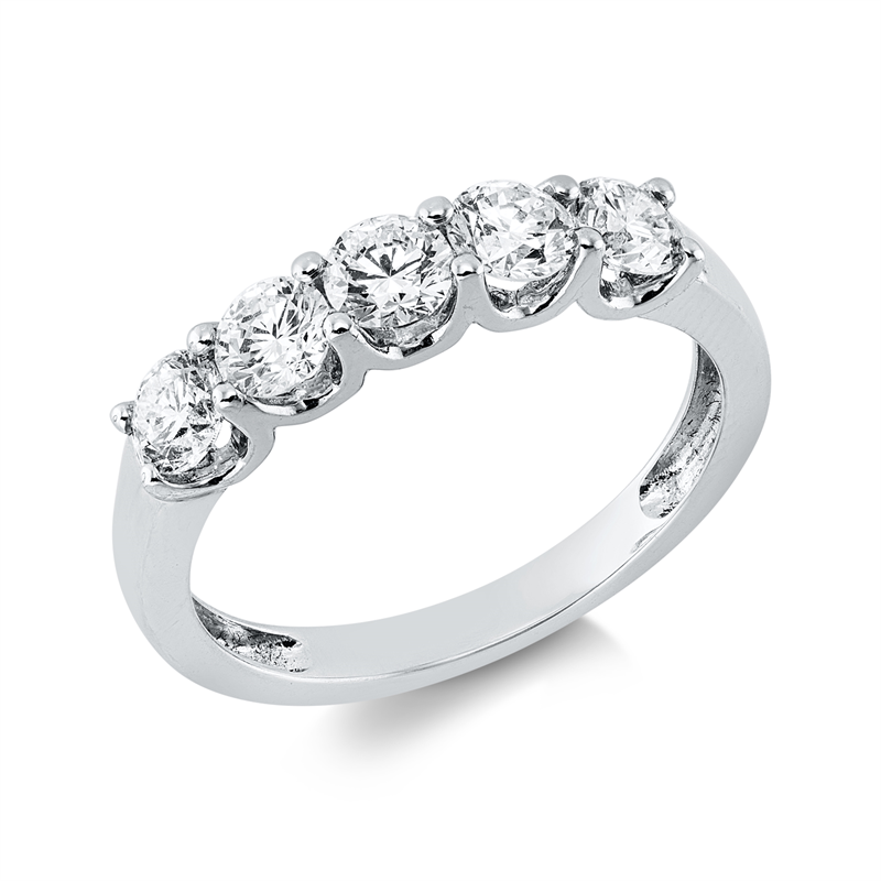Memoire halb Ring Weißgold 18kt 1ct