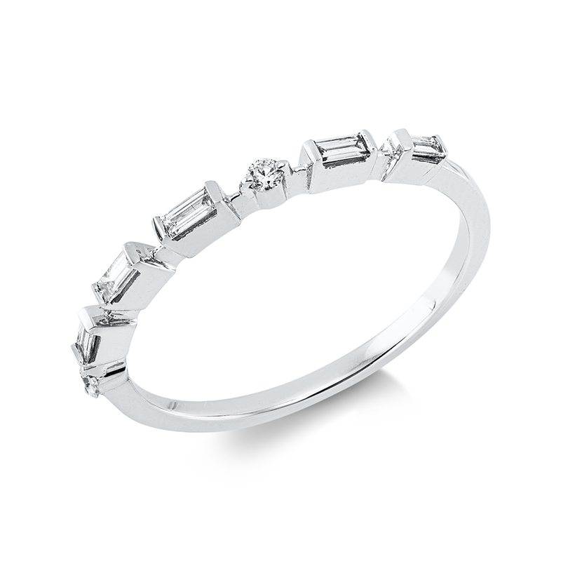 Baguette Ring Weißgold 18kt 0,16ct