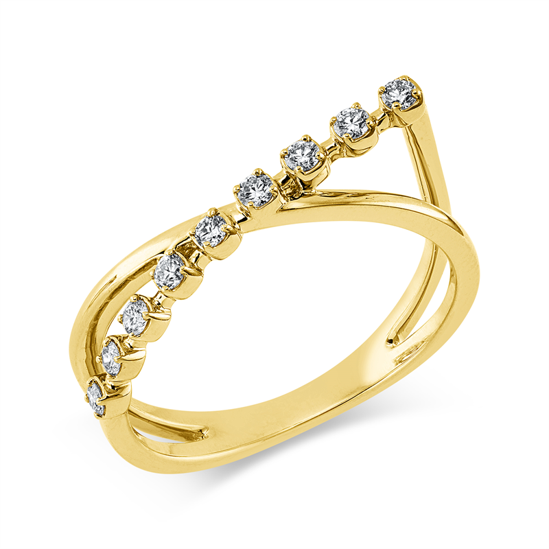 Modern Woman Ring Gelbgold 18kt 0,16ct