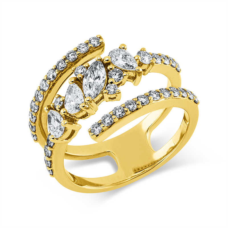 Modern Woman Ring Gelbgold 18kt 1,17ct