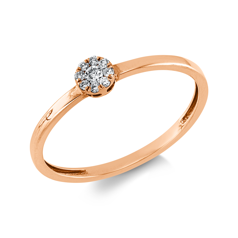 Modern Woman Ring Rotgold 18kt 0,08ct
