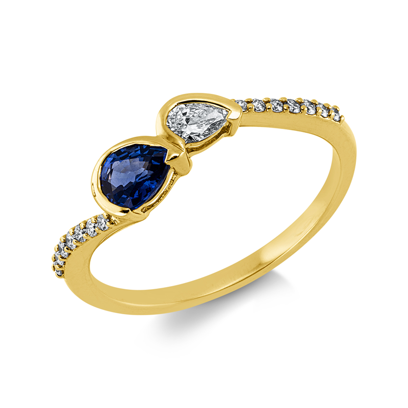 Farbstein Classic Ring Gelbgold 18kt 0,18ct