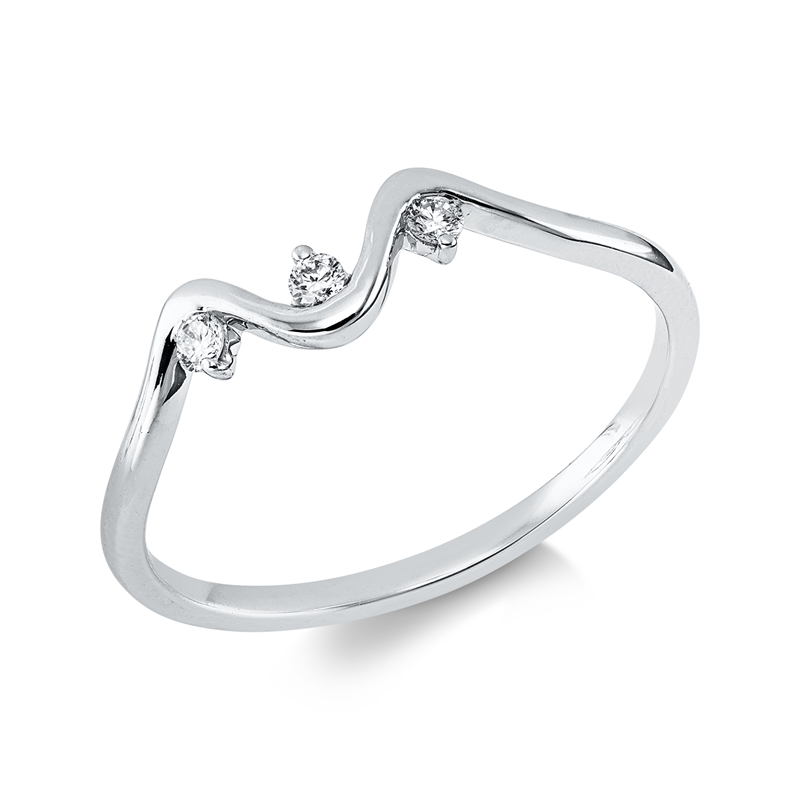Modern Woman Ring Weißgold 18kt 0,06ct