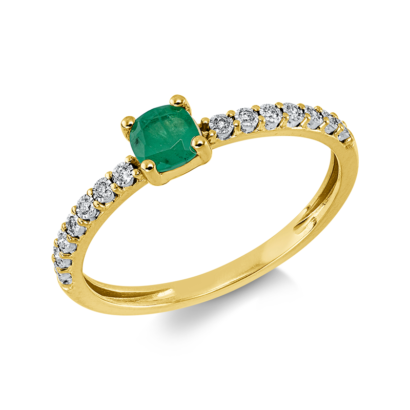 Farbstein Classic Ring Gelbgold / Weißgold 18kt 0,05ct
