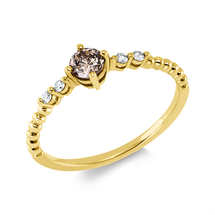Farbiger Diamant Ring Gelbgold 18kt Ref-1KT87