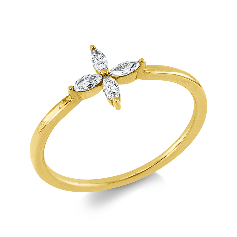Modern Woman Ring Gelbgold 18kt Ref-1KU07