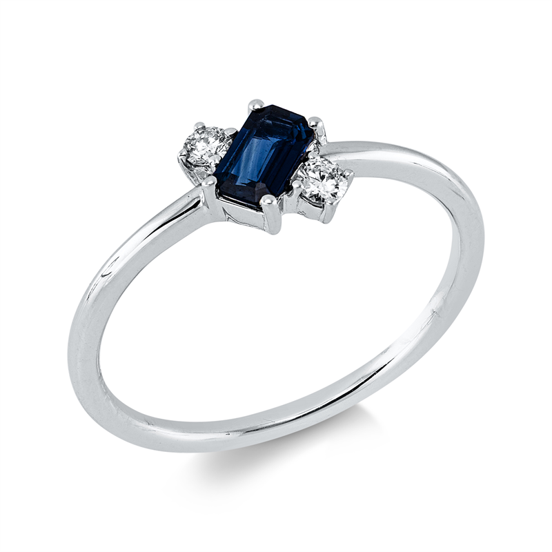 Farbstein Classic Ring Weißgold 18kt Ref-1KU11