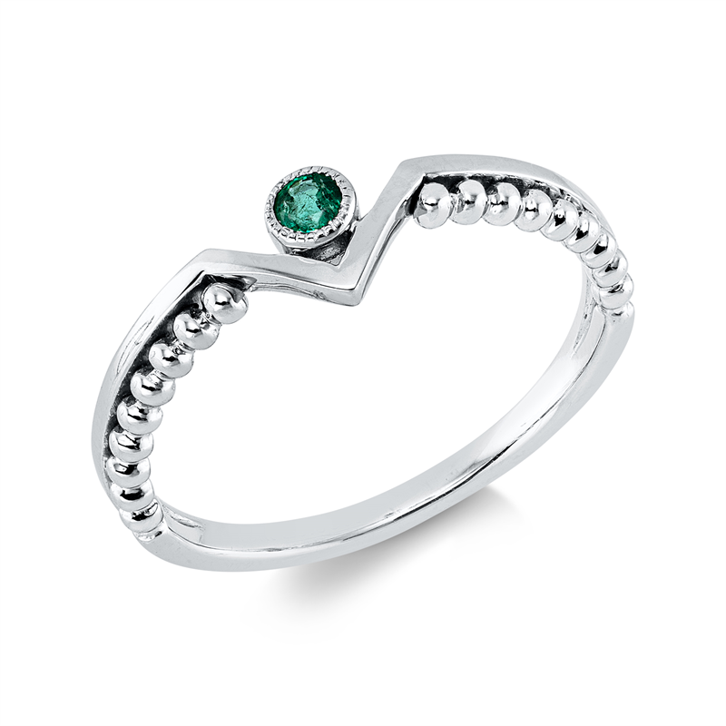 Farbstein Classic Ring Weißgold 18kt Ref-1KU31
