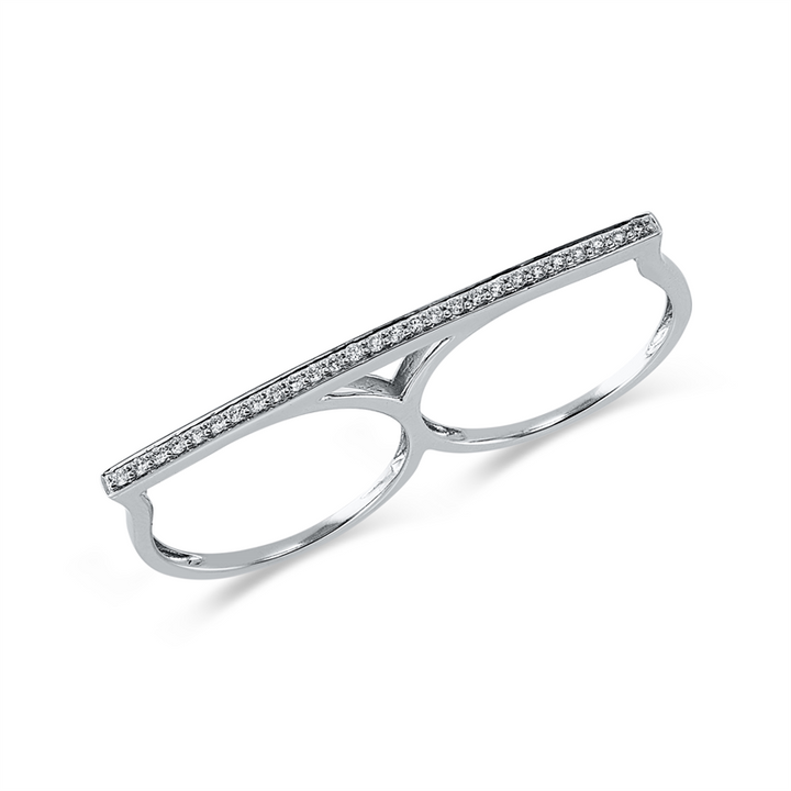 Modern Woman Ring Weißgold 18kt Ref-1KU43