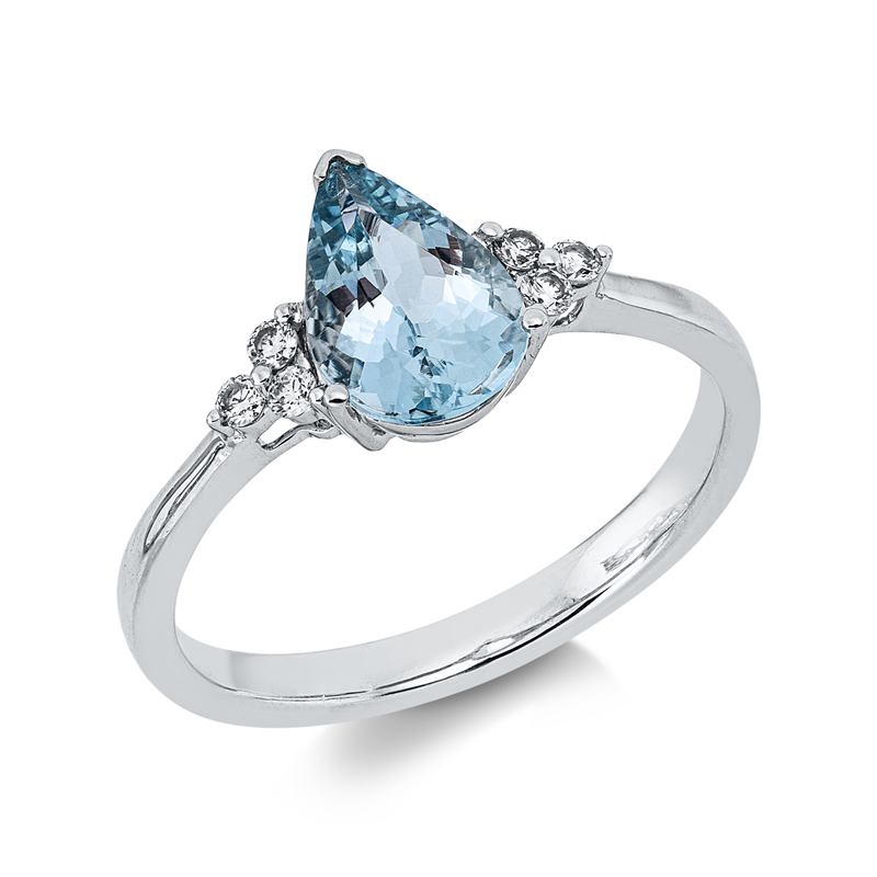 Farbstein Fashion Ring Weißgold 18kt Ref-1KV57