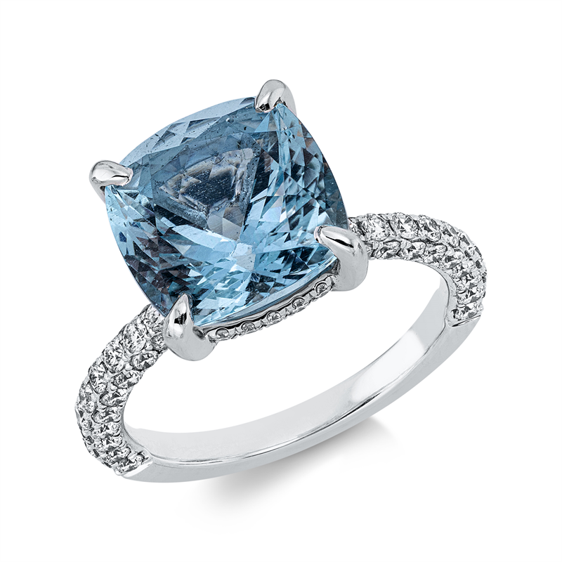 Farbstein Fashion Ring Weißgold 18kt Ref-1KV85