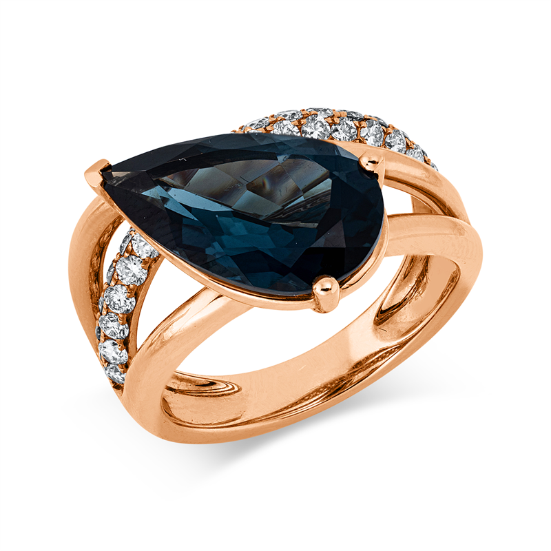 Farbstein Fashion Ring Rotgold 18kt Ref-1KV90