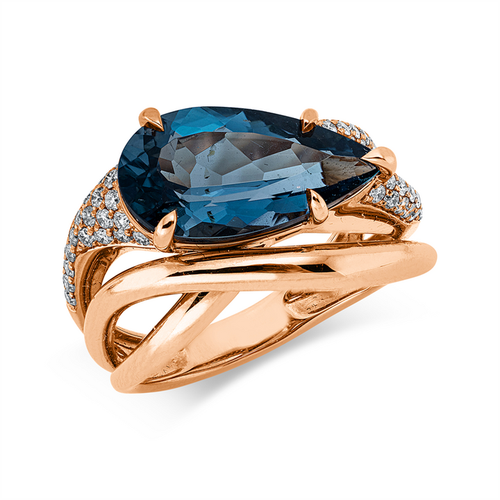Farbstein Fashion Ring Rotgold 18kt Ref-1KV95