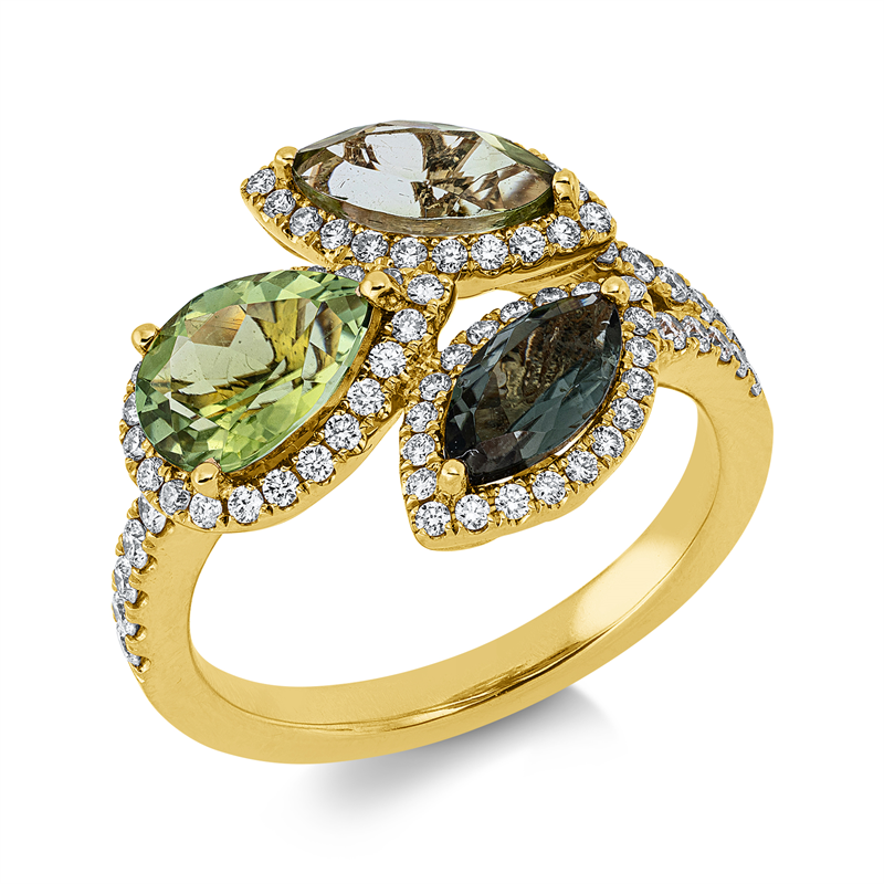 Farbstein Fashion Ring Gelbgold 18kt Ref-1KV97
