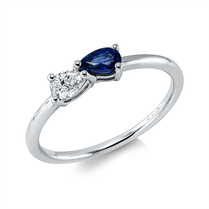 Farbstein Classic Ring Weißgold 18kt Ref-1KW10