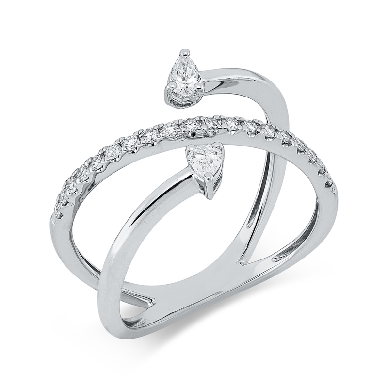 Modern Woman Ring Weißgold 18kt Ref-1KW21