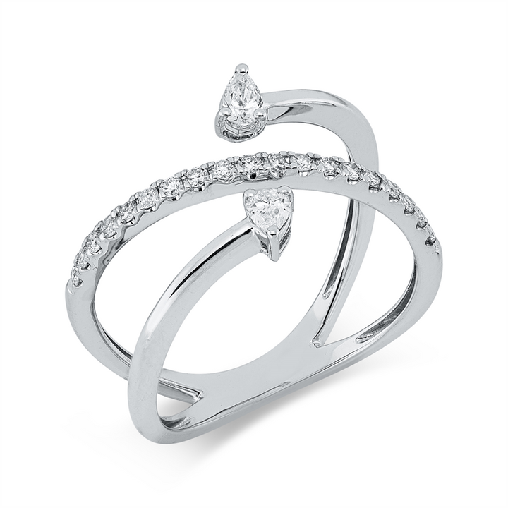 Modern Woman Ring Weißgold 18kt Ref-1KW21
