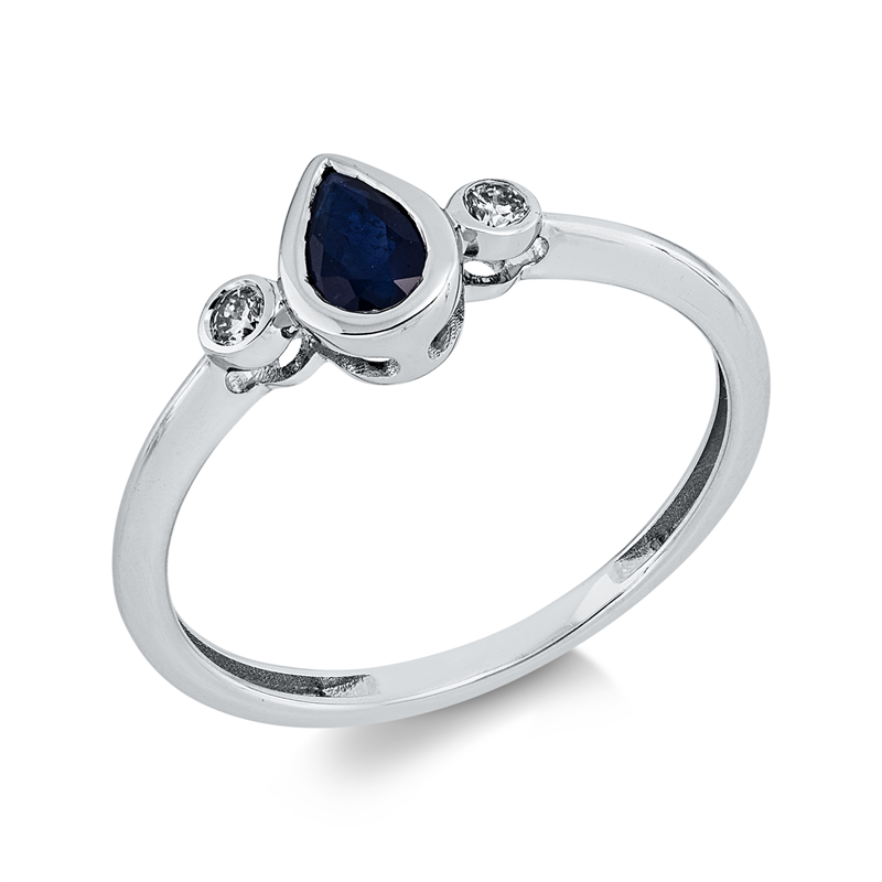 Farbstein Classic Ring Weißgold 18kt Ref-1KW26