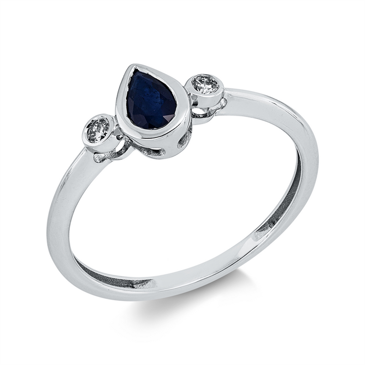 Farbstein Classic Ring Weißgold 18kt Ref-1KW26