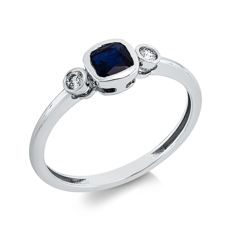 Farbstein Classic Ring Weißgold 18kt Ref-1KW31