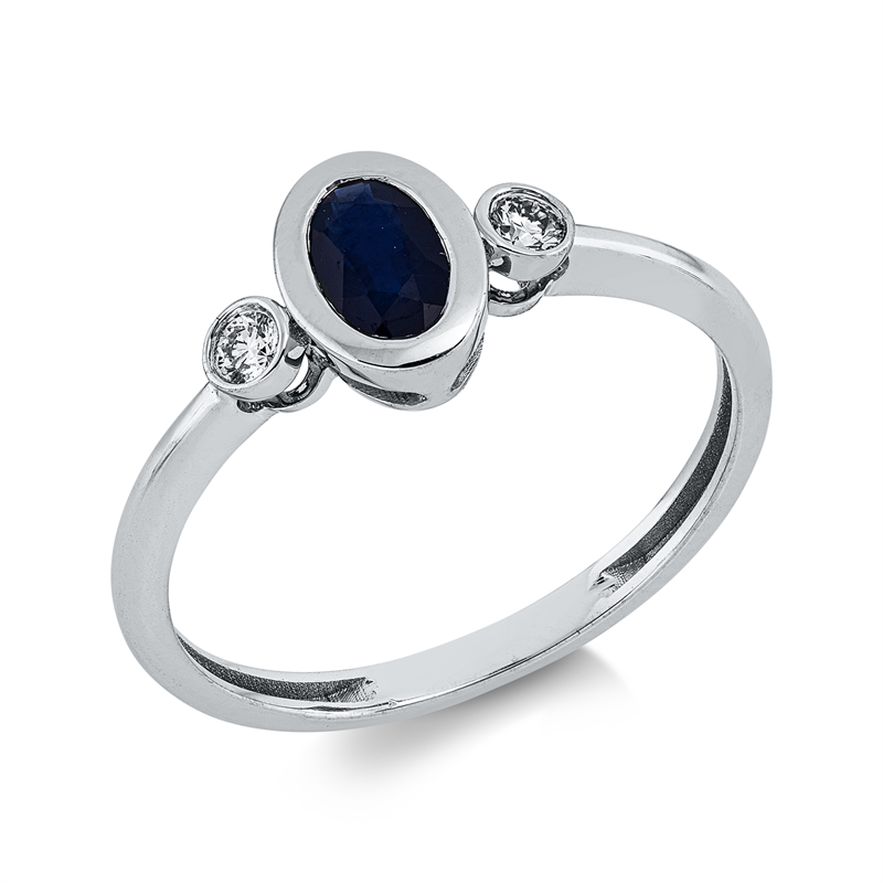 Farbstein Classic Ring Weißgold 18kt Ref-1KW33