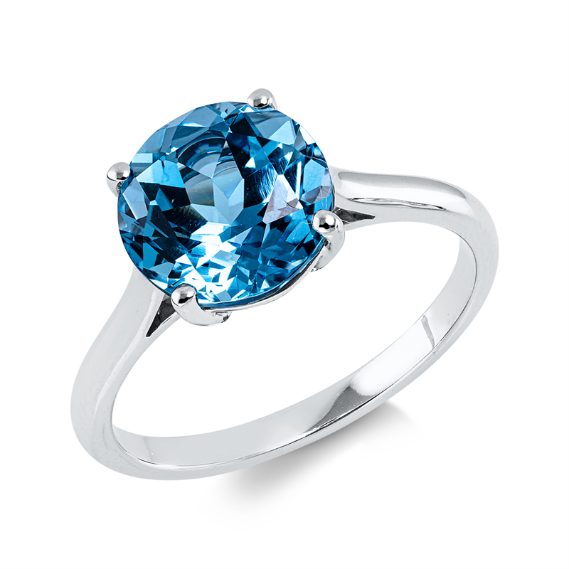 Farbstein Fashion Ring Weißgold 18kt Ref-1KY27