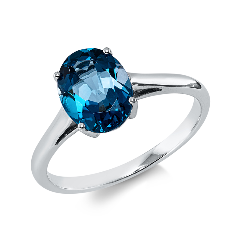 Farbstein Fashion Ring Weißgold 18kt Ref-1KY28