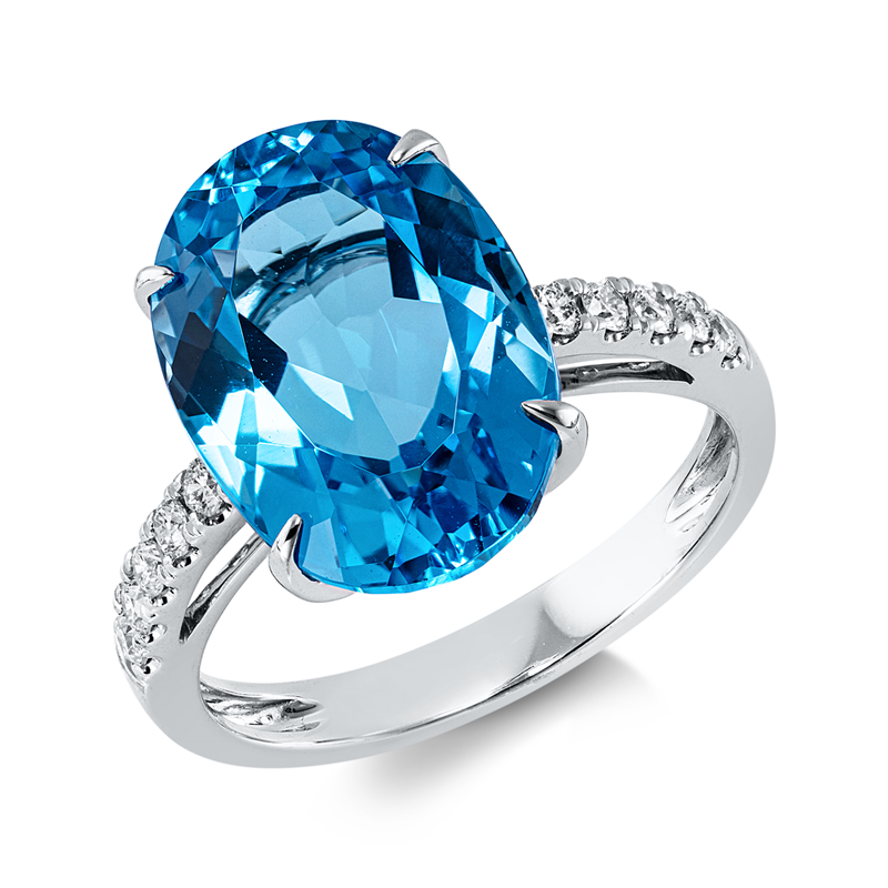 Farbstein Fashion Ring Weißgold 18kt Ref-1KY59