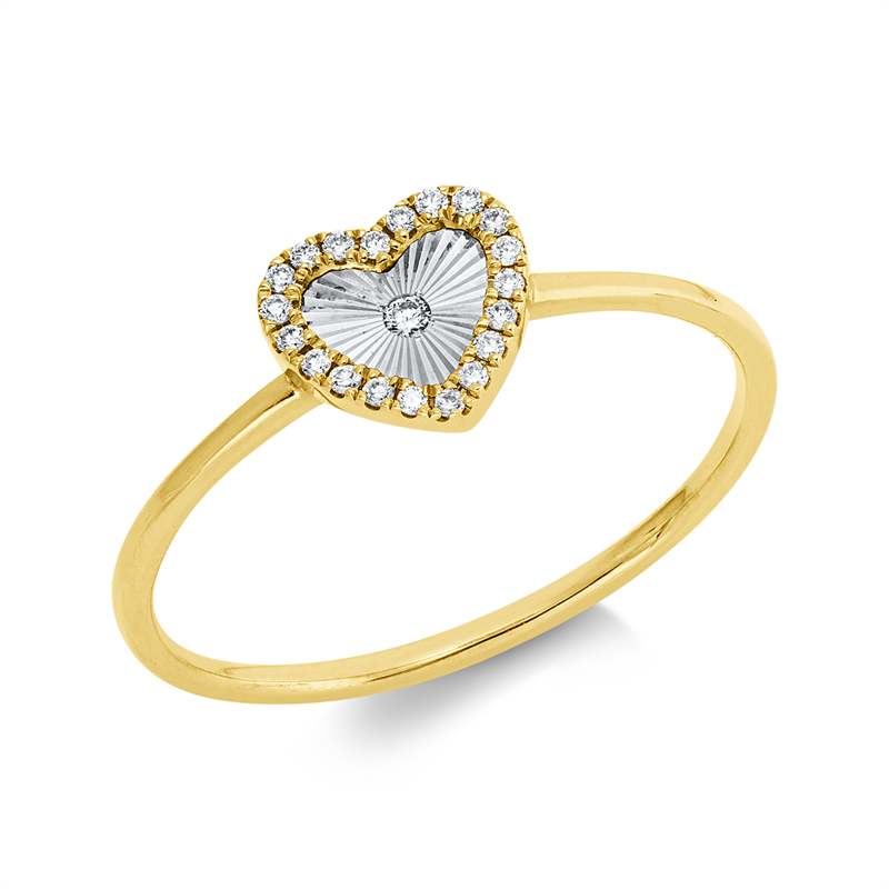 Modern Woman Ring Gelbgold / Weißgold 18kt Ref-1KY73