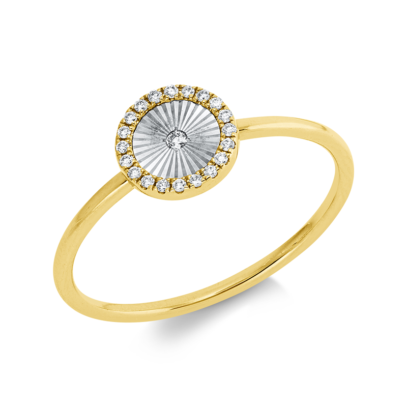 Modern Woman Ring Gelbgold / Weißgold 18kt Ref-1KY74