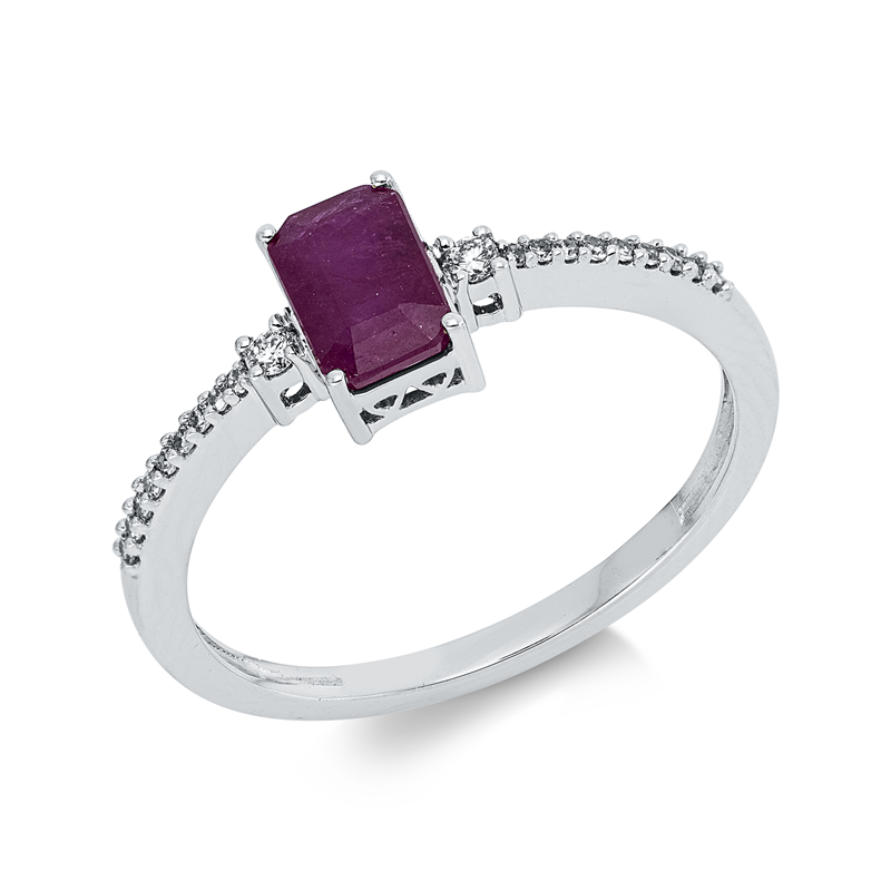 Farbstein Classic Ring Weißgold 18kt Ref-1KZ18