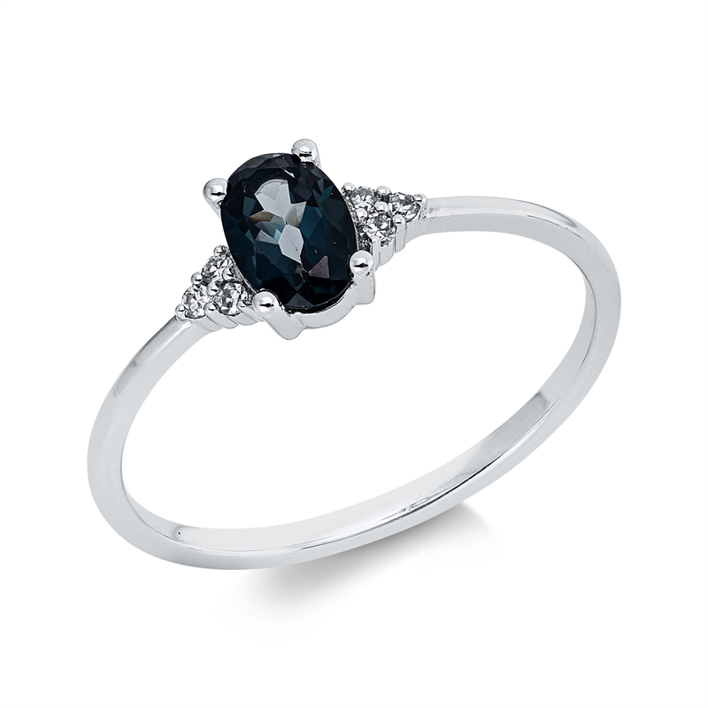 Farbstein Fashion Ring Weißgold 18kt Ref-1KZ34