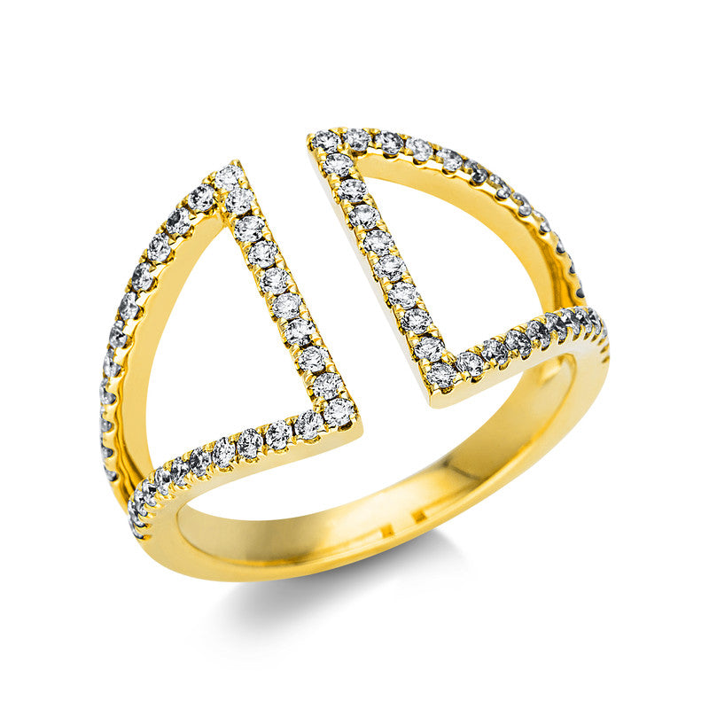 Mehrfachsteinbesatz Ring Gelbgold 14kt 0,5ct