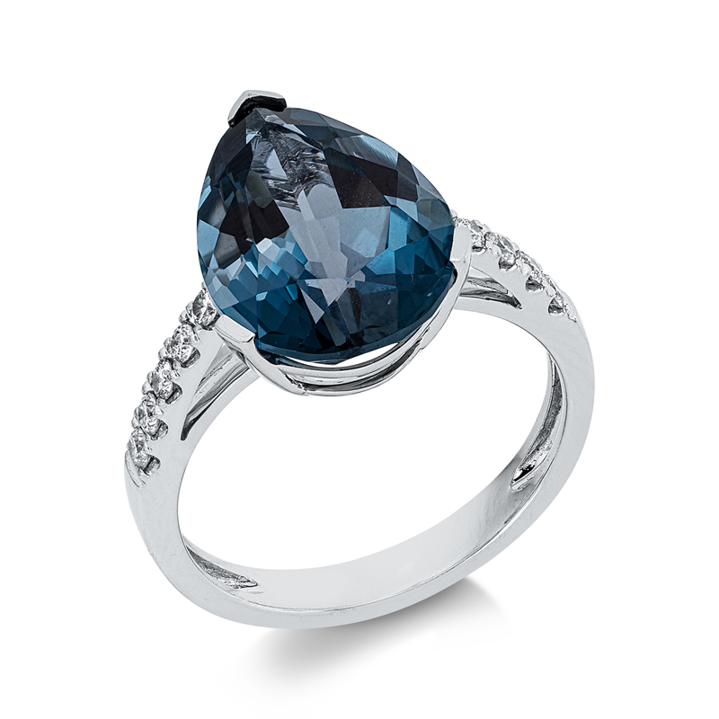 Farbstein Fashion Ring Weißgold 18kt Ref-1LC43