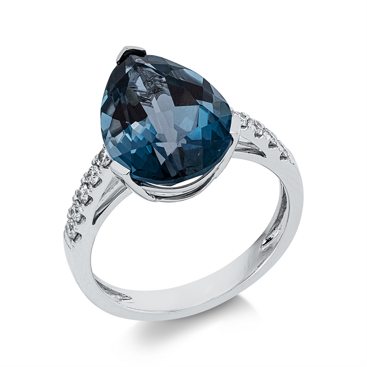 Farbstein Fashion Ring Weißgold 18kt Ref-1LC43