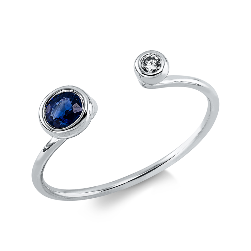 Farbstein Classic Ring Weißgold 18kt Ref-1LM22